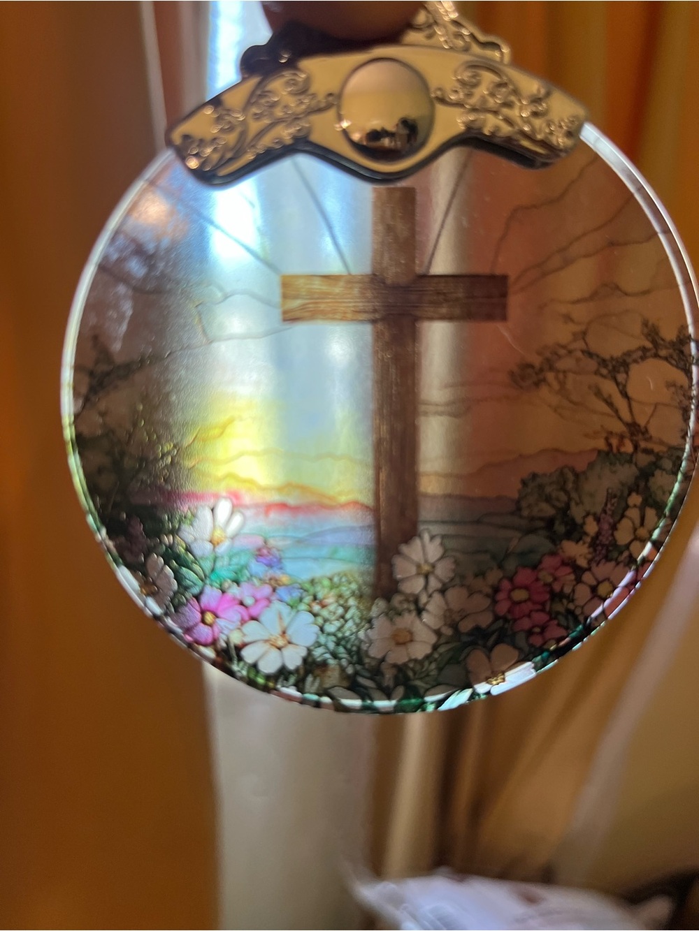 Cross SunCatcher Decor